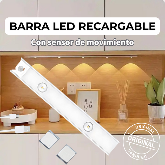 ¡BARRA LED RECARGABLE CON SENSOR INTELIGENTE 40 CM: se enciende solo cuando la necesitás!