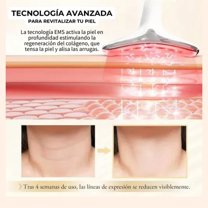 Reafirmante Facial Anti-age Led: combate la flacidez, tonifica y rejuvenece con tecnología EMS y luz roja.