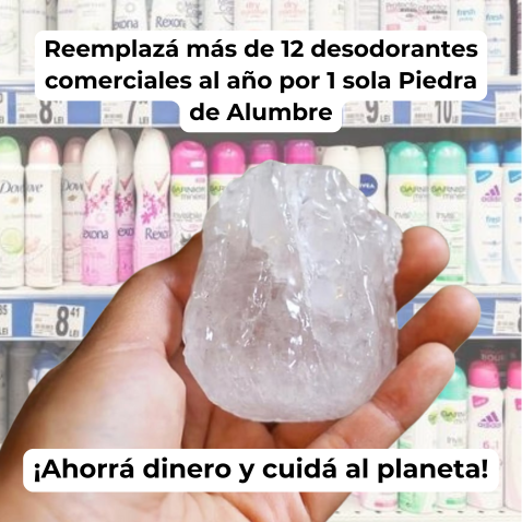 Desodorante natural piedra de alumbre: combate bacterias y malos olores sin irritar