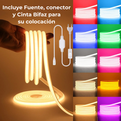 ¡LUZ LED FLEXIBLE NEON PARA INTERIOR Y EXTERIOR!